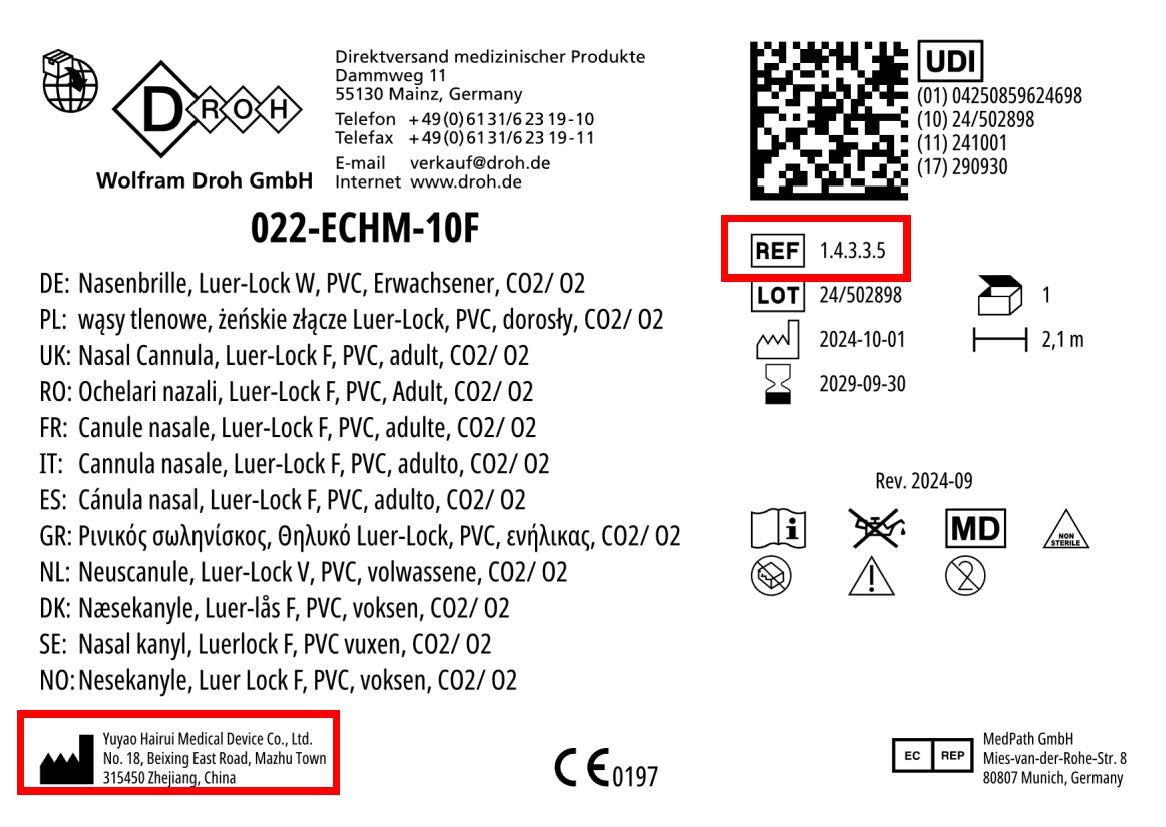 Product label